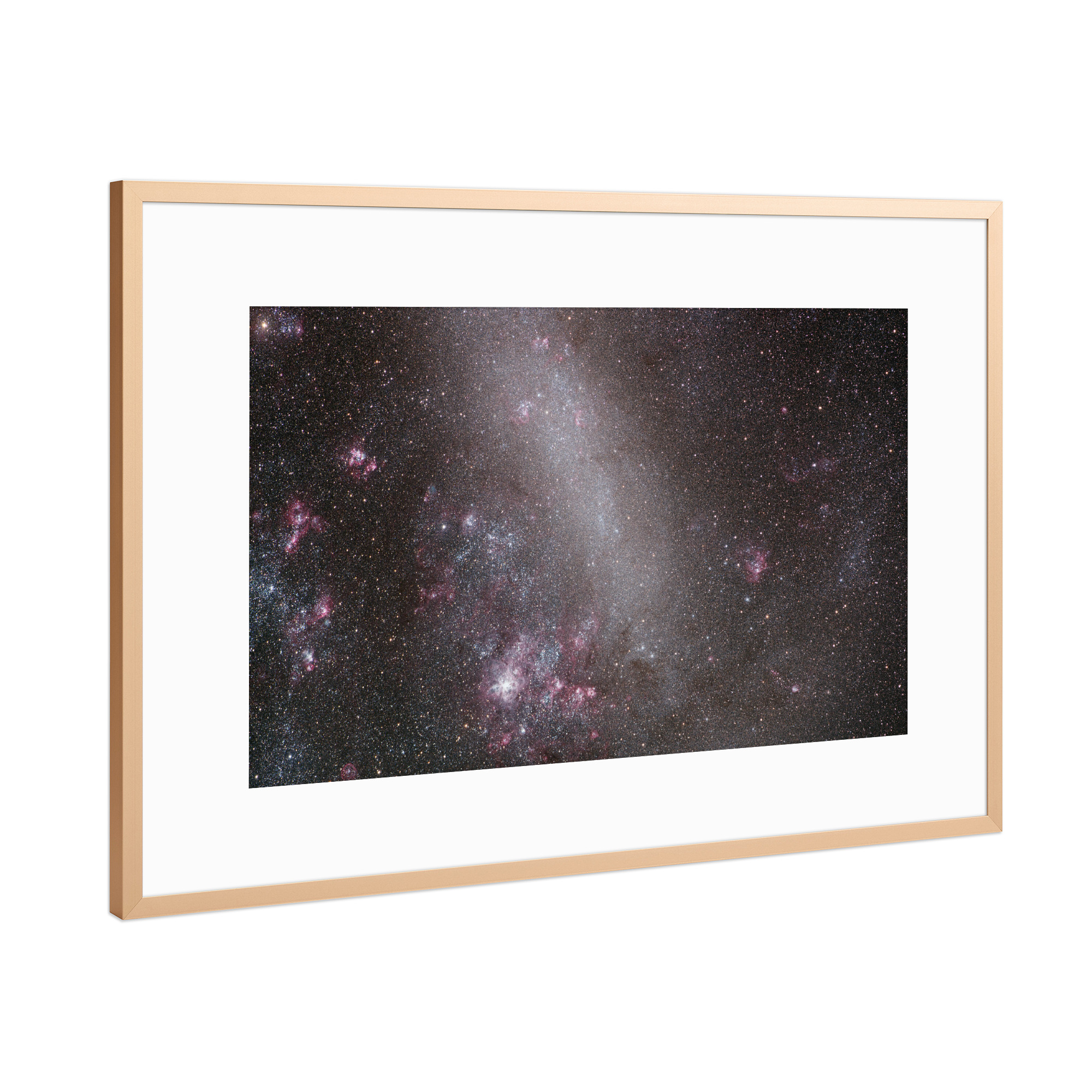 Poster mit Rahmen Kupfer "Große Magellansche Wolke" artboxONE - Galaxy