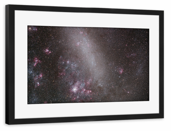 Poster mit Rahmen schwarz "Große Magellansche Wolke" artboxONE - Galaxy