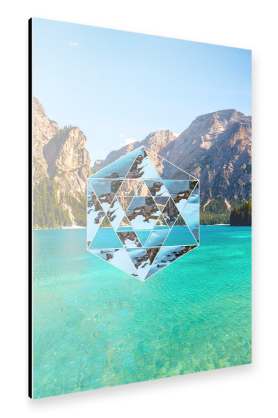 Alu-Dibond "Landschaft / Berge / Wasser" 30x20 cm artboxONE