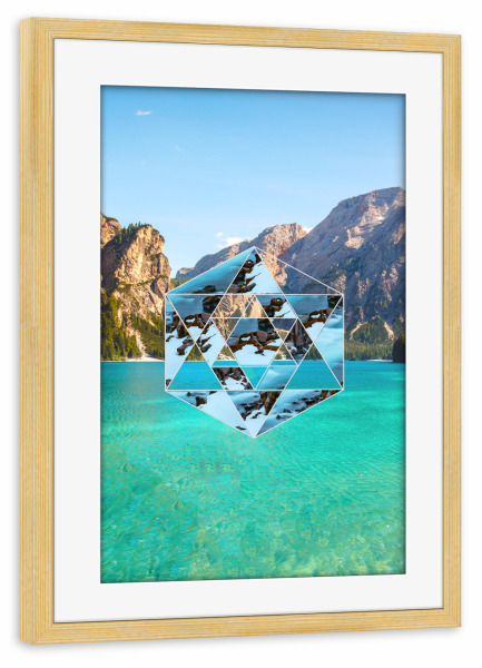 Poster mit Rahmen kiefer "Landschaft / Berge / Wasser" artboxONE - Natur,Reise,Abstrakt,Geometrie,Unterwasser