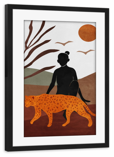 Poster mit Rahmen schwarz "Cat lover" artboxONE - Natur,Tiere,Abstrakt