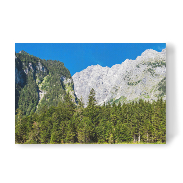 Leinwandbild "Berge, Bäume und See" artboxONE - Natur,Reise