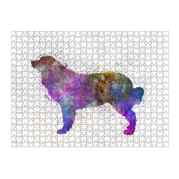Puzzle Ravensburger "Bernese mountain dog in watercolor" artboxONE - Tiere - Dog,Pet,Childish,Watercolor,Decorative,Nursery decor,Animal,Animals,Dogs