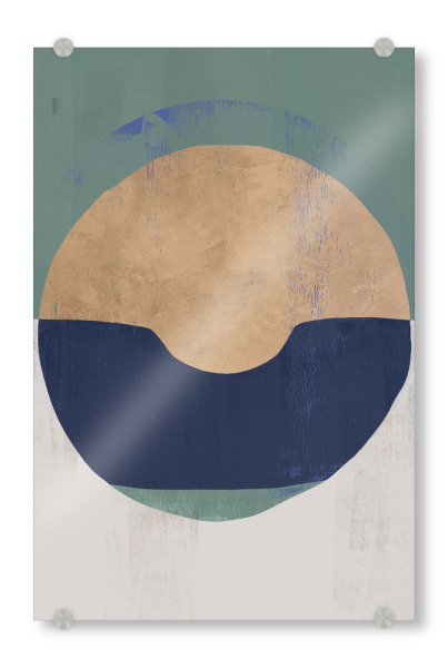 Acrylglasbild "Abstract Geometric Blue" artboxONE - Abstrakt,Geometrie