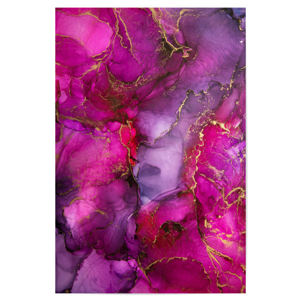 Poster "Purpurne Sonne" artboxONE - Abstrakt - Malerei,Tinte,Abstrakt,Modern,Hintergrund,Texturen,Textur,Farbe,Isopropanol,Alkoholtinte,Figuren