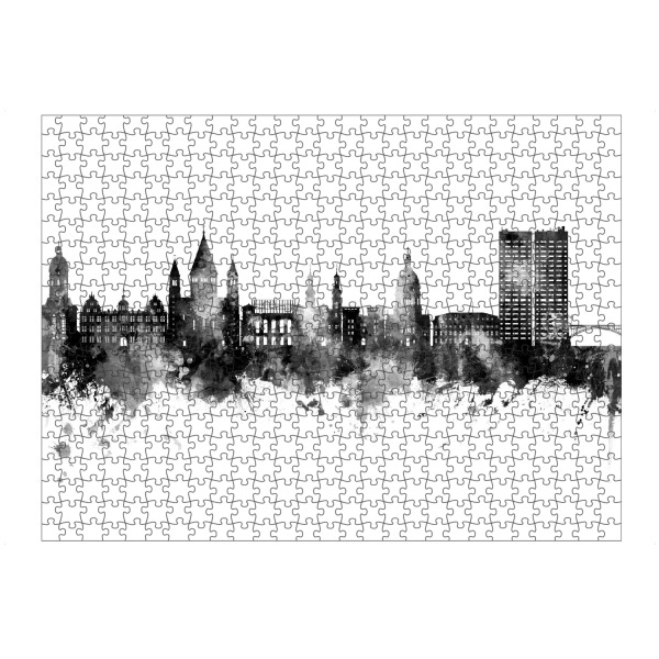 artboxONE Puzzle "Mainz Germany Skyline Black" artboxONE - Städte,Schwarzweiß