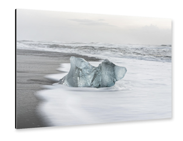 Alu-Dibond "Eisblock am Strand" 30x20 cm artboxONE