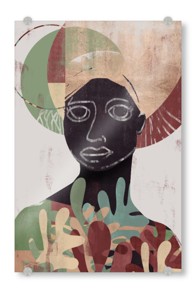 Acrylglasbild "Woman Color Gold" artboxONE - Abstrakt,Menschen