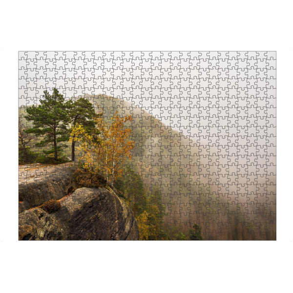Puzzle Ravensburger "Bäume, Felsen und Nebel" artboxONE - Natur,Reise
