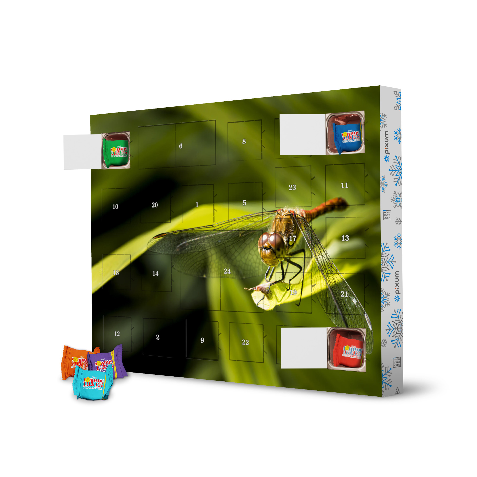 Adventskalender mit Tony's Chocolonely Resting Dragonfly artboxONE Adventskalender Natur
