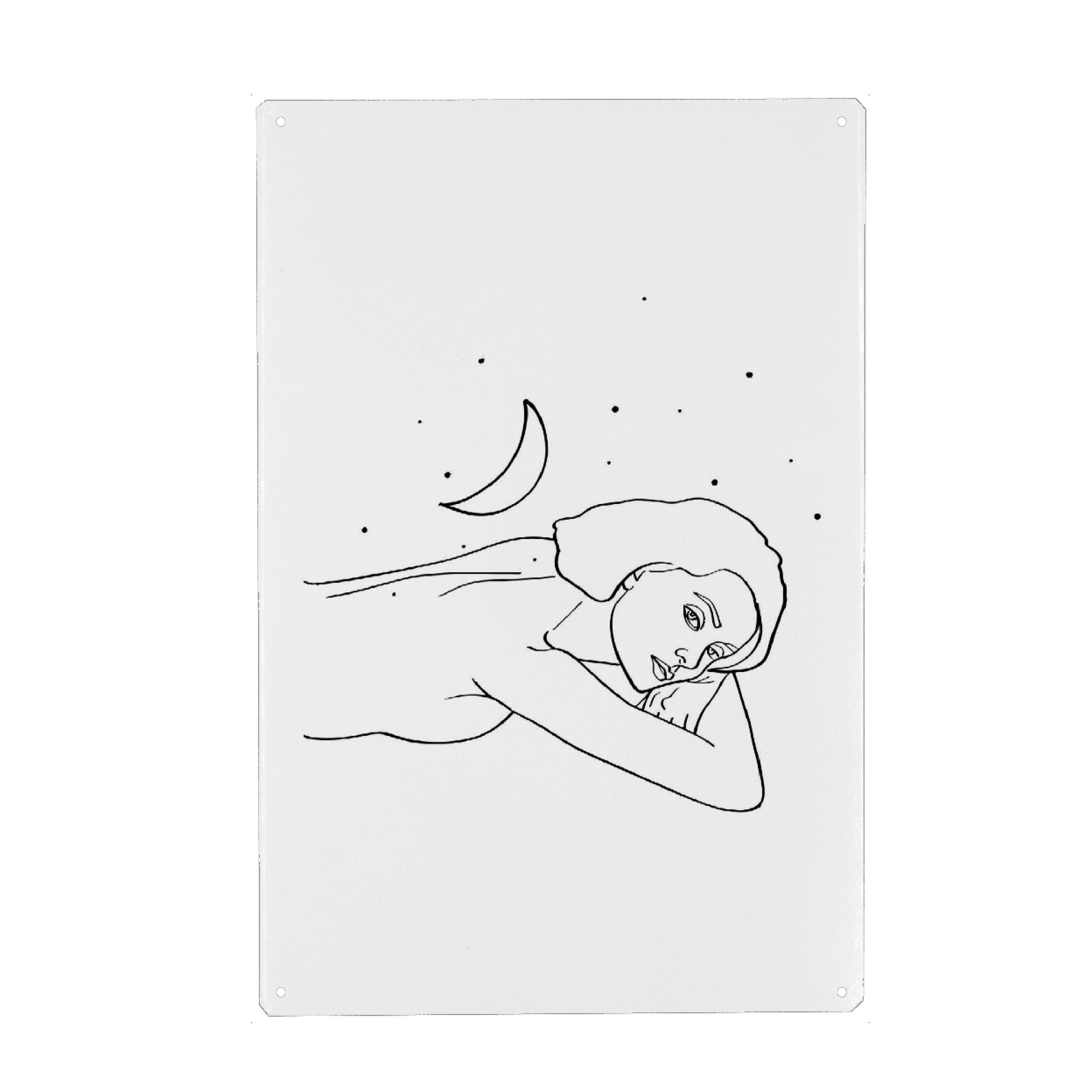 Metall Poster "The Moon and The Stars" artboxONE - Menschen