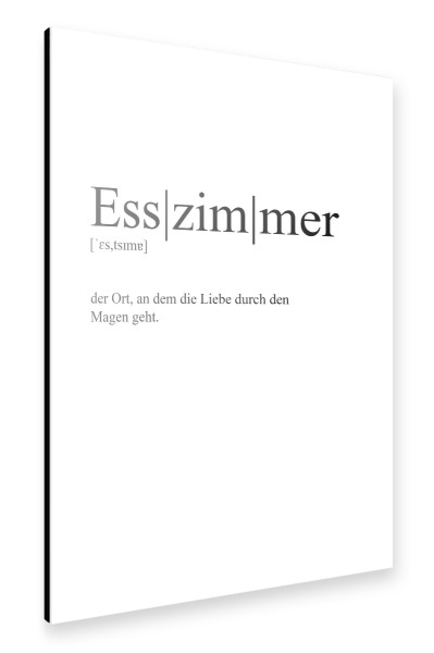 Alu-Dibond "Esszimmer Definition" 30x20 cm artboxONE