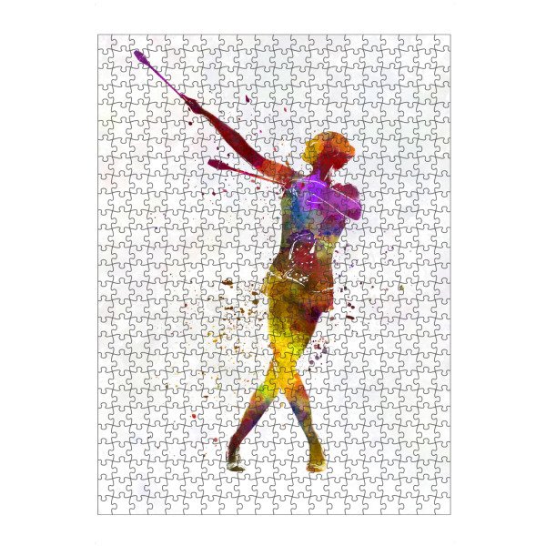 Puzzle Ravensburger "Rhythmic gymnastics watercolor-m" artboxONE - Abstrakt,Sport