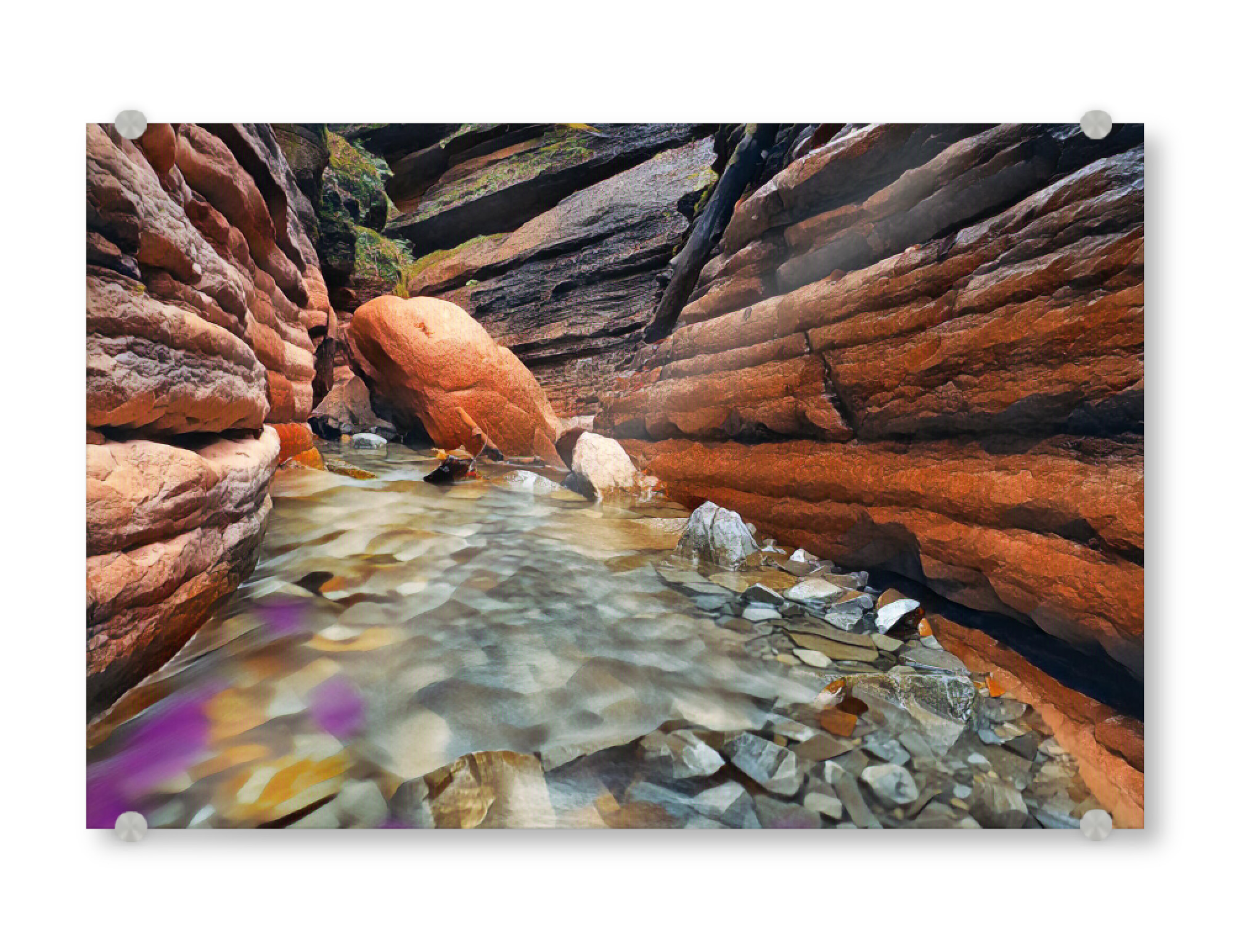 Acrylglasbild "Der Fels in der Schlucht" artboxONE - Natur,Abstrakt