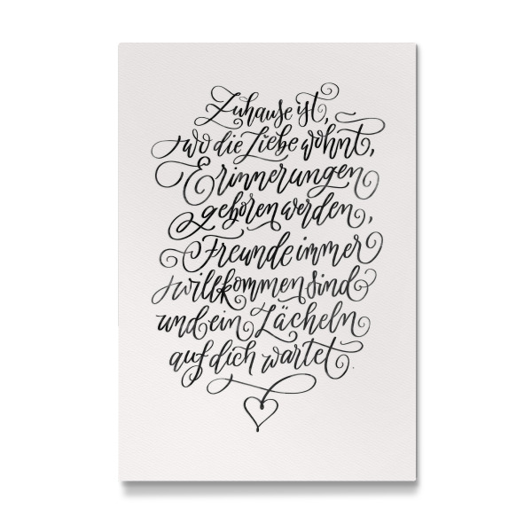 Galerie-Print "Zuhause ist, wo die Liebe wohnt" 30x20 cm artboxONE
