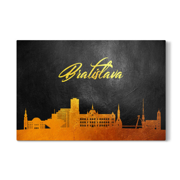 Galerie-Print "Bratislava Slovakia Gold Skyline" 30x20 cm artboxONE