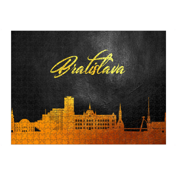 artboxONE Puzzle "Bratislava Slovakia Gold Skyline" artboxONE - Städte - Gold,Skyline,Bratislava,Slovakia - Bild gold