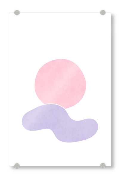 Acrylglasbild "Simple Sun in the Sky" artboxONE - Natur,Abstrakt - Simple,Minimal,Shape,Sky,Light,Sunset,Dusk,Bunt,Colorful