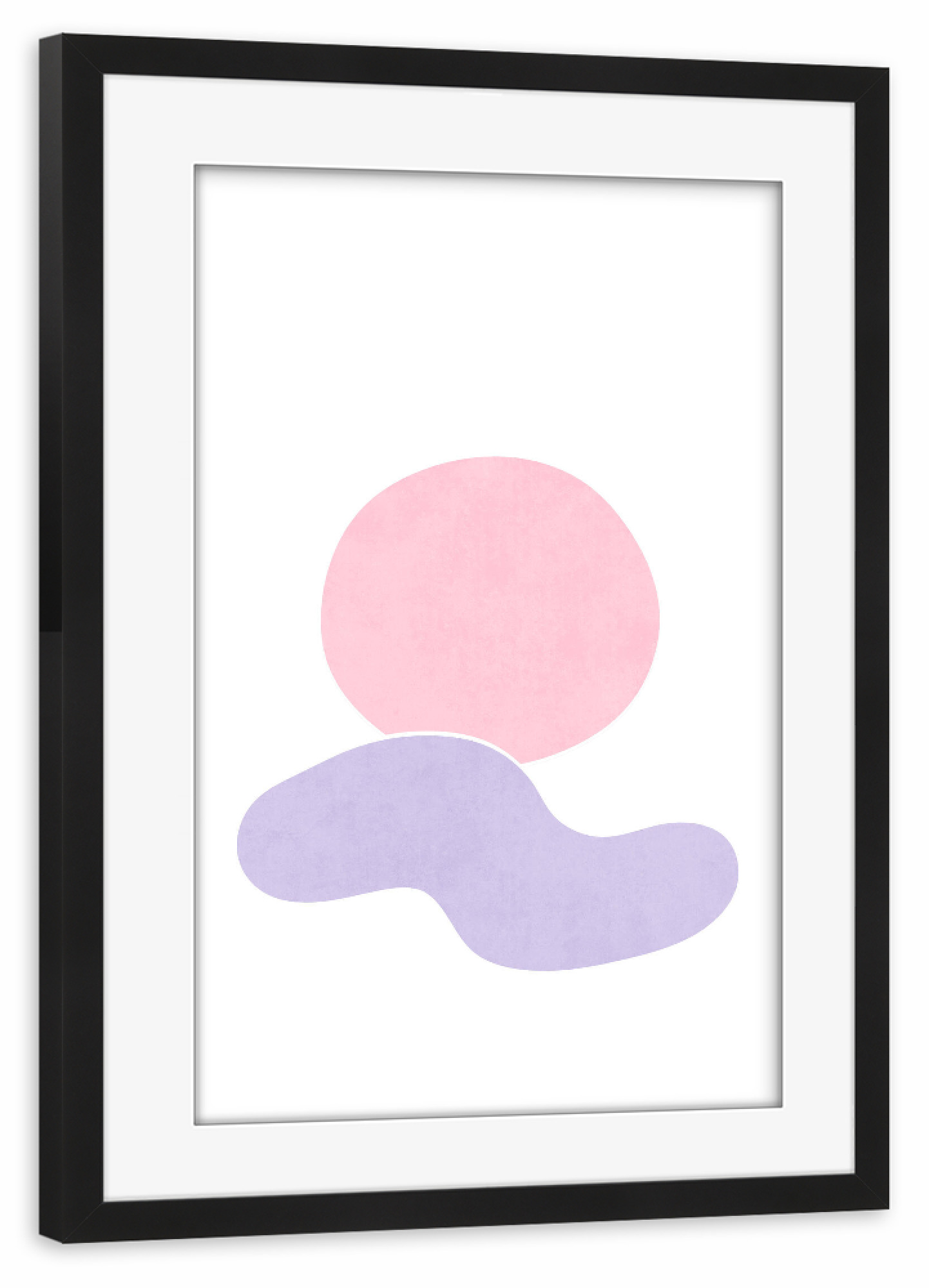 Poster mit Rahmen schwarz "Simple Sun in the Sky" artboxONE - Natur,Abstrakt - Simple,Minimal,Shape,Sky,Light,Sunset,Dusk,Bunt,Colorful