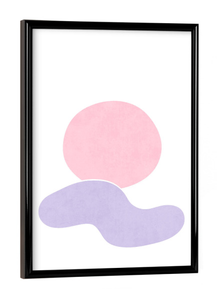 Poster mit schwarzem Rahmen "Simple Sun in the Sky" artboxONE - Natur,Abstrakt - Simple,Minimal,Shape,Sky,Light,Sunset,Dusk,Bunt,Colorful