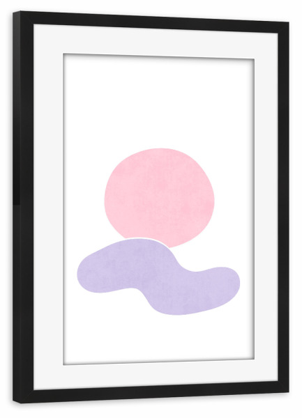 Poster mit Rahmen schwarz "Simple Sun in the Sky" artboxONE - Natur,Abstrakt - Simple,Minimal,Shape,Sky,Light,Sunset,Dusk,Bunt,Colorful