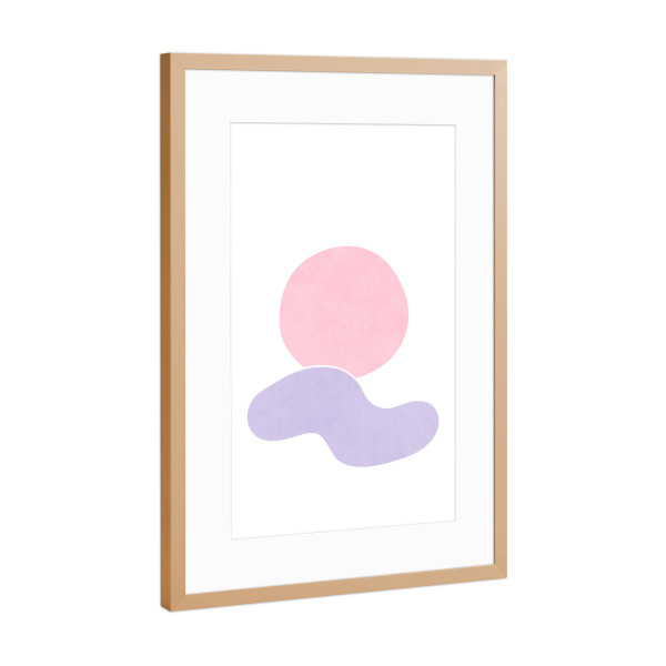 Poster mit Rahmen Kupfer "Simple Sun in the Sky" artboxONE - Natur,Abstrakt - Simple,Minimal,Shape,Sky,Light,Sunset,Dusk,Bunt,Colorful