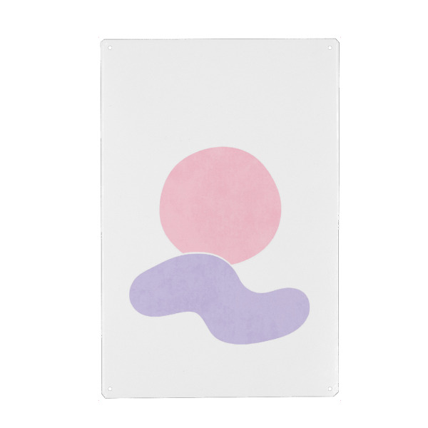 Holzbild "Simple Sun in the Sky" artboxONE - Natur,Abstrakt - Simple,Minimal,Shape,Sky,Light,Sunset,Dusk,Bunt,Colorful