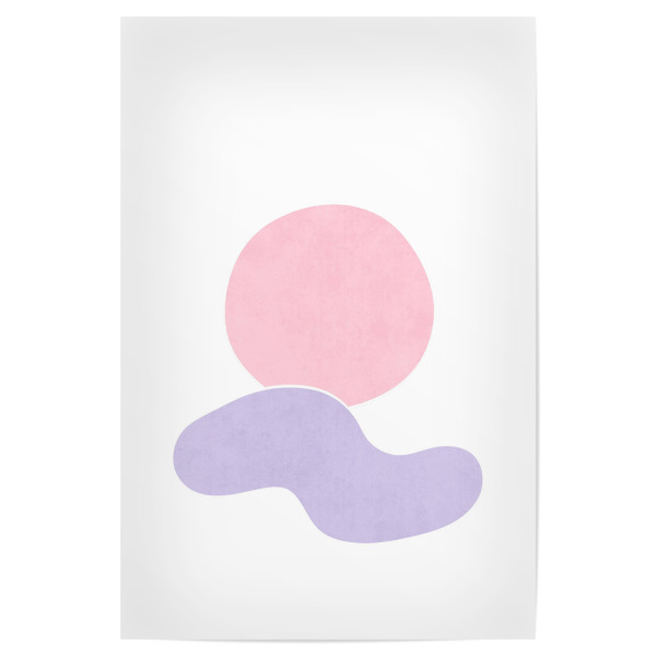 Poster "Simple Sun in the Sky" artboxONE - Natur,Abstrakt - Simple,Minimal,Shape,Sky,Light,Sunset,Dusk,Bunt,Colorful