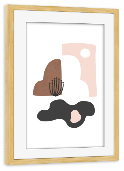 Poster mit Rahmen kiefer "Weiche Formen der Natur" artboxONE - Natur,Abstrakt,Arcadia