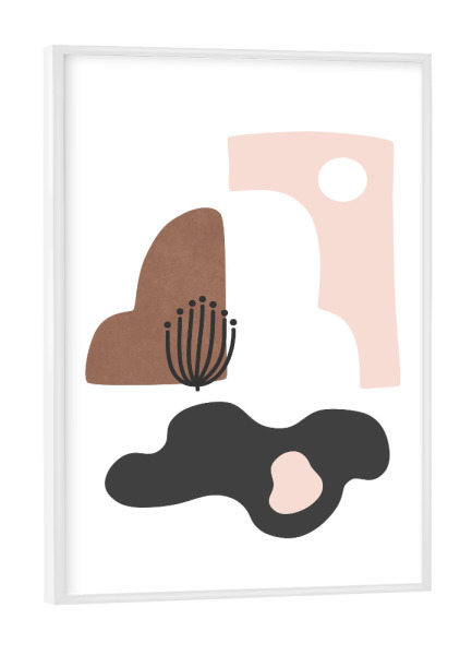 Poster mit weißem Rahmen "Weiche Formen der Natur" artboxONE - Natur,Abstrakt,Arcadia