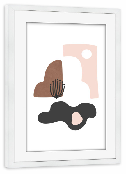 Poster mit Rahmen weiß "Weiche Formen der Natur" artboxONE - Natur,Abstrakt,Arcadia