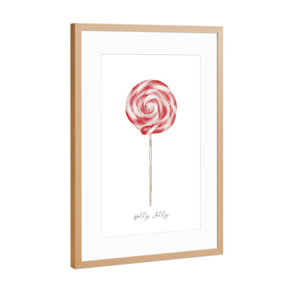 Poster mit Rahmen Kupfer "Holly Jollly" artboxONE - Für Kinder,Essen & Trinken,Weihnachten