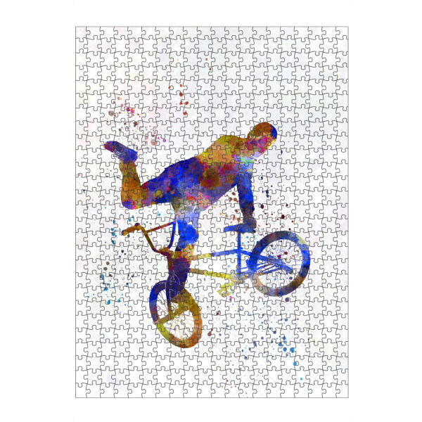 artboxONE Puzzle "Bmx cyclist in watercolor-c" artboxONE - Abstrakt,Sport