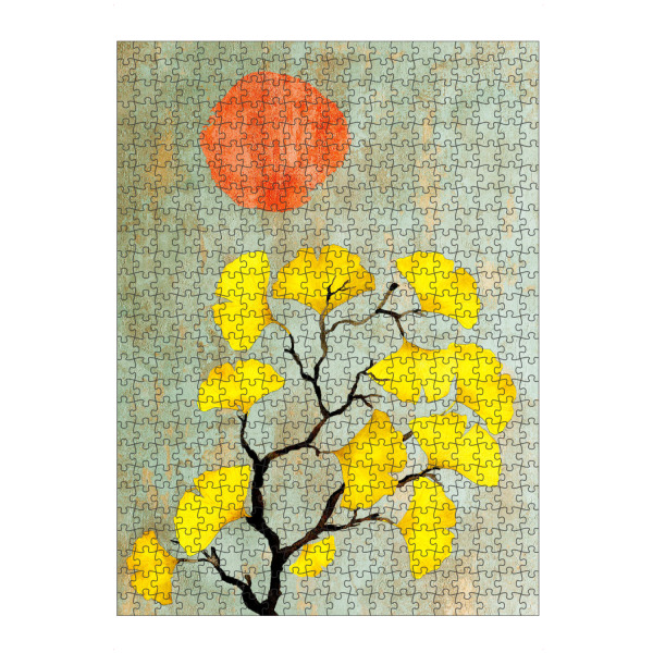 artboxONE Puzzle "Ginko and sun" artboxONE - Natur,Floral