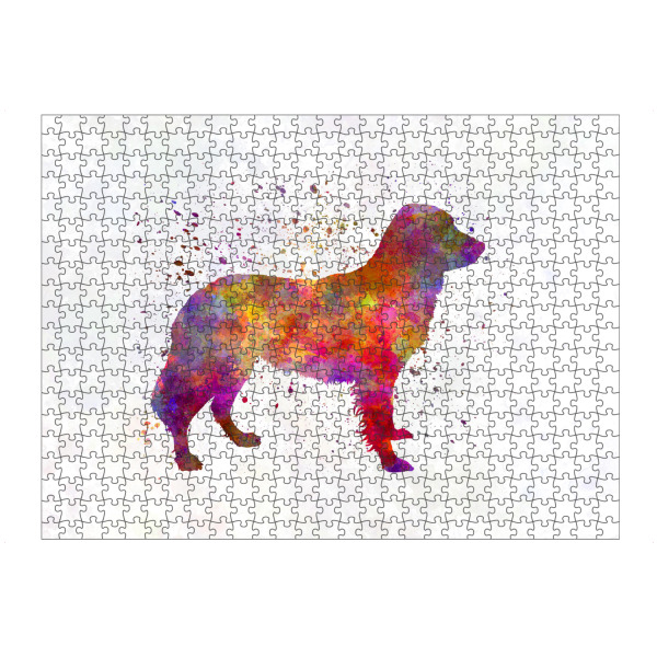 Puzzle Ravensburger "Frisian Pointer in watercolor" artboxONE - Tiere,Abstrakt