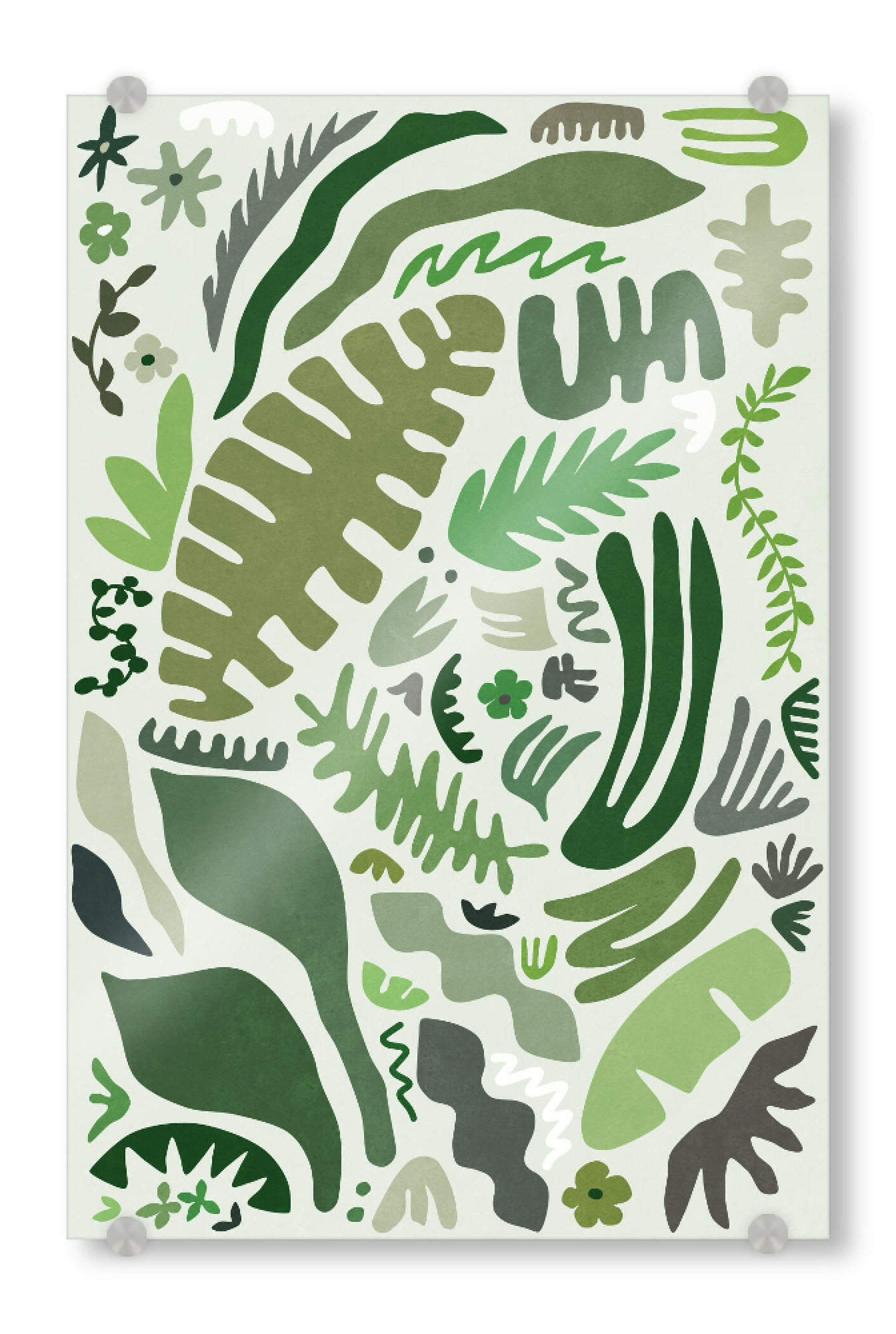 Acrylglasbild "Green Flora" artboxONE - Natur,Floral,Abstrakt