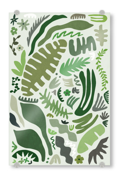 Acrylglasbild "Green Flora" artboxONE - Natur,Floral,Abstrakt