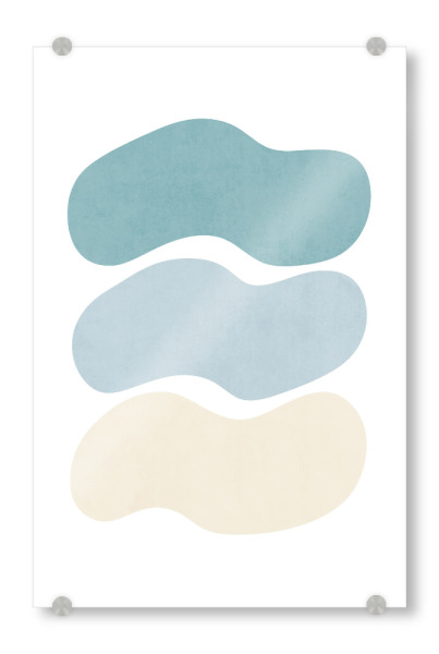 Acrylglasbild "Simple Beach Colors and Shapes" artboxONE - Natur,Abstrakt - Simple,Shape,Color,Sea,Ocean,Waves,Beach,Minimal,Abstract,Abstrakt