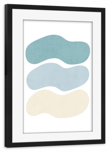 Poster mit Rahmen schwarz "Simple Beach Colors and Shapes" artboxONE - Natur,Abstrakt