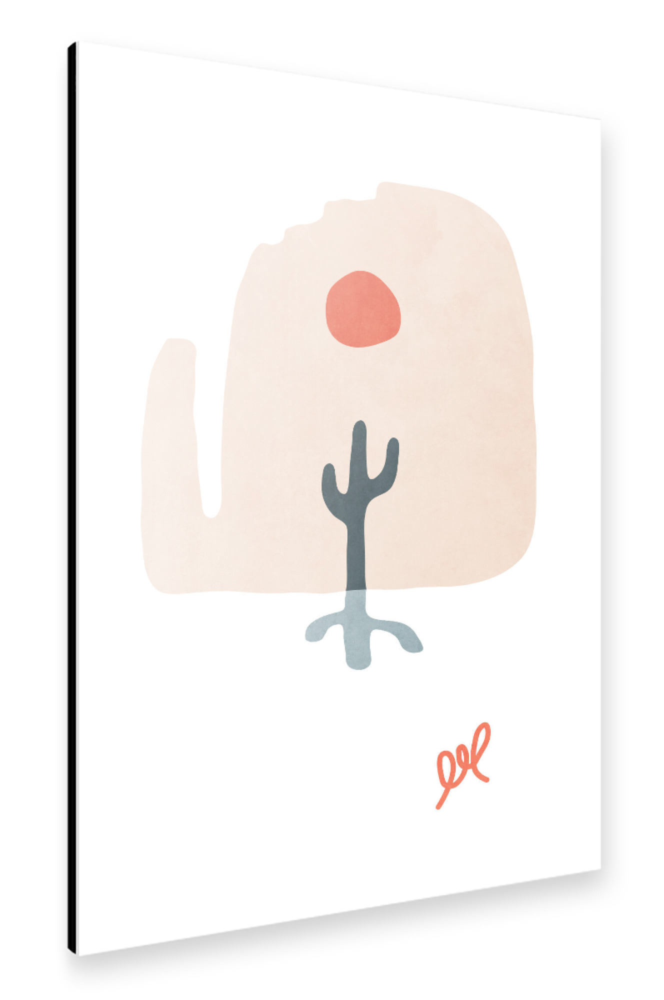 Alu-Dibond "Simple Desert Landscape Shapes" 30x20 cm artboxONE