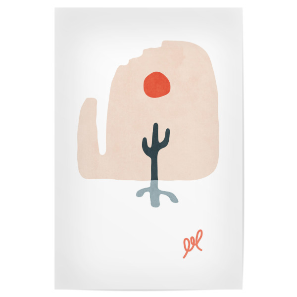 Poster 30x20 cm "Simple Desert Landscape Shapes" artboxONE - Natur,Abstrakt