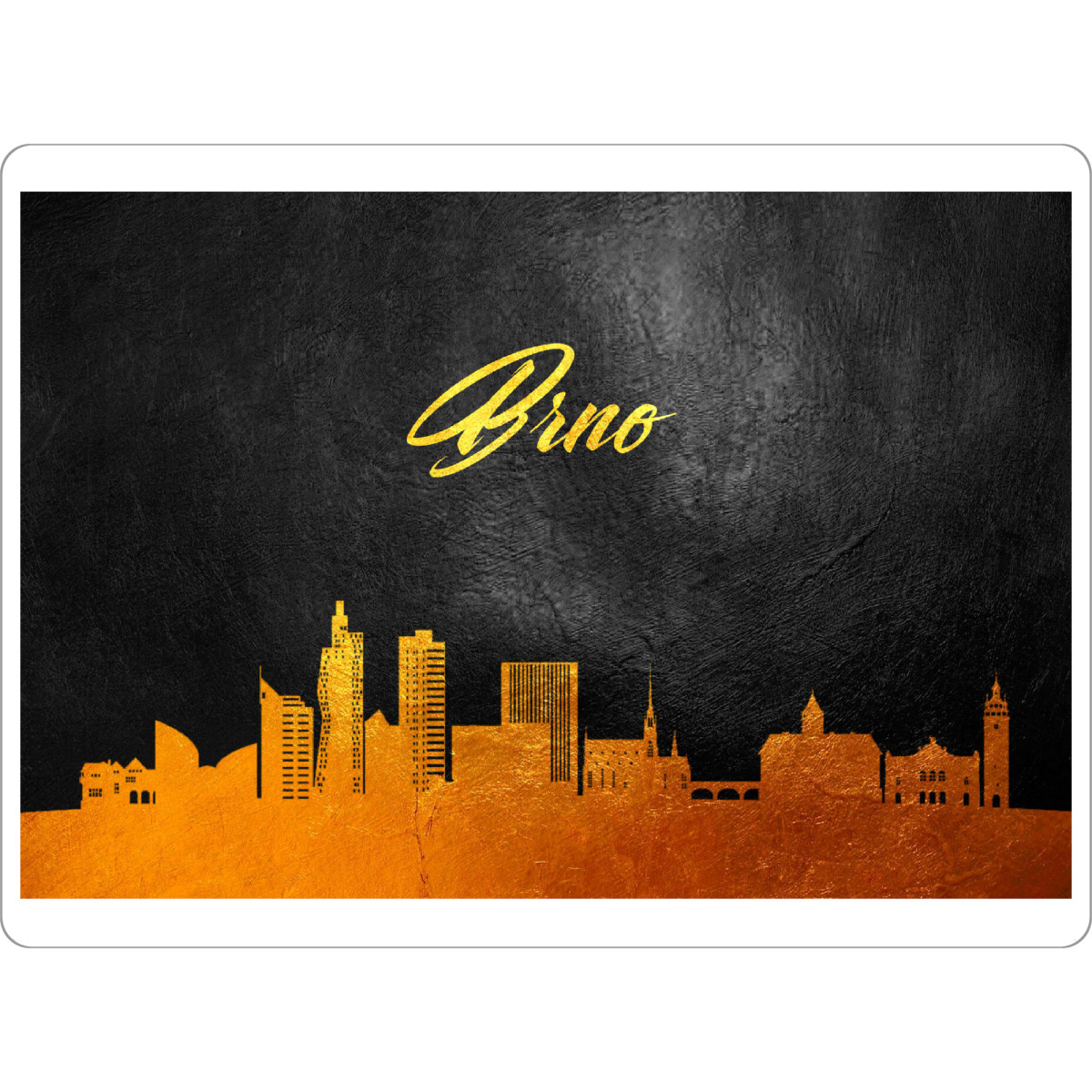 Tischset "Brno Czech Republic Gold Skyline" artboxONE - Städte - Gold,Brno,Skyline,Czech republic - Bild gold