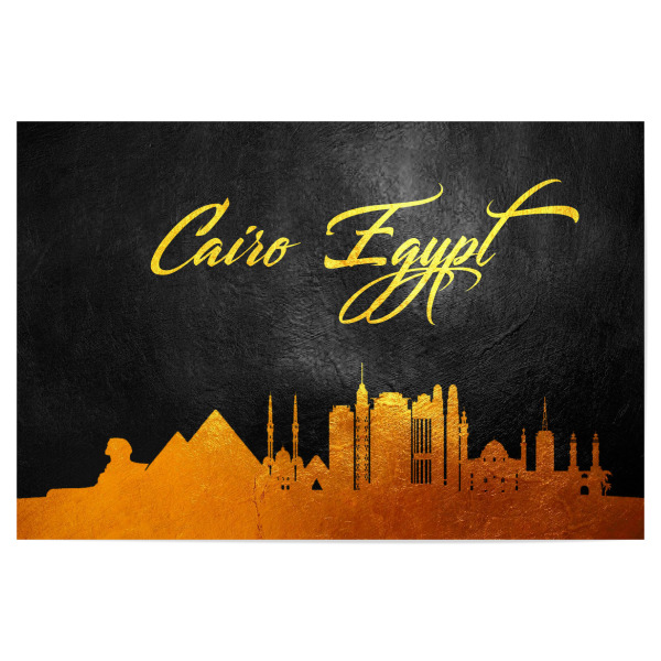 Poster "Cairo Egypt Gold Skyline" artboxONE - Städte - Gold,Skyline,Cairo,Egypt