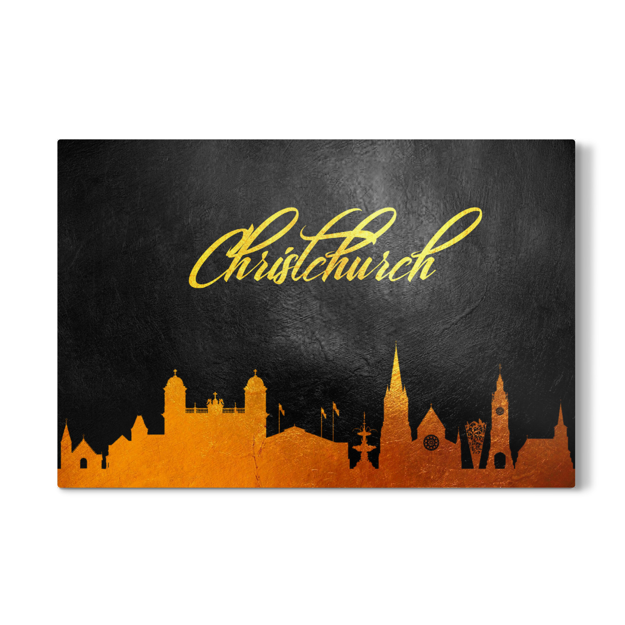 Galerie-Print "Christchurch New Zealand Gold" 75x50 cm artboxONE