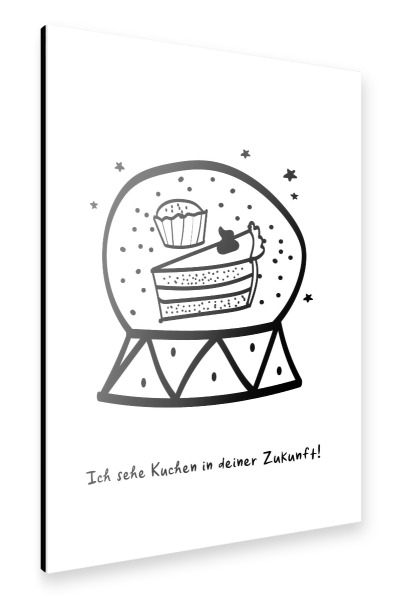 Alu-Dibond "Ich sehe Kuchen" 30x20 cm artboxONE