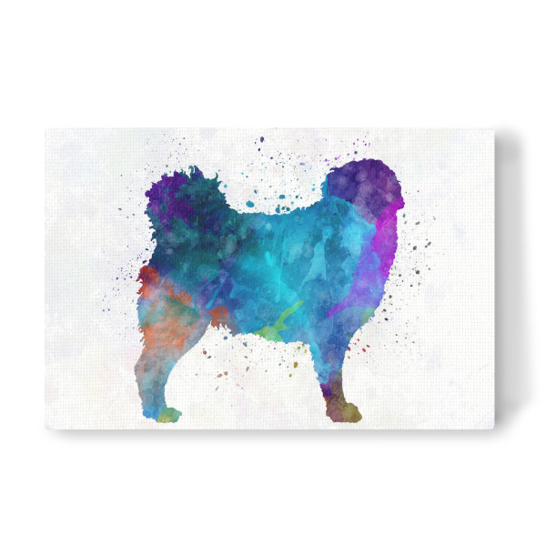 Leinwandbild "Frisian Water Dog in watercolor" artboxONE - Tiere,Abstrakt - Dog,Dogs,Pet,Animal,Mammal,Watercolor,Dog poster,Illustration,Abstract