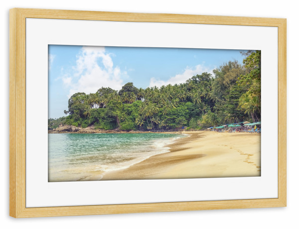 Poster mit Rahmen kiefer "Surin Beach" artboxONE - Natur,Reise,Reise / Strand und Meer,Reise / Asien,Reise / Länder