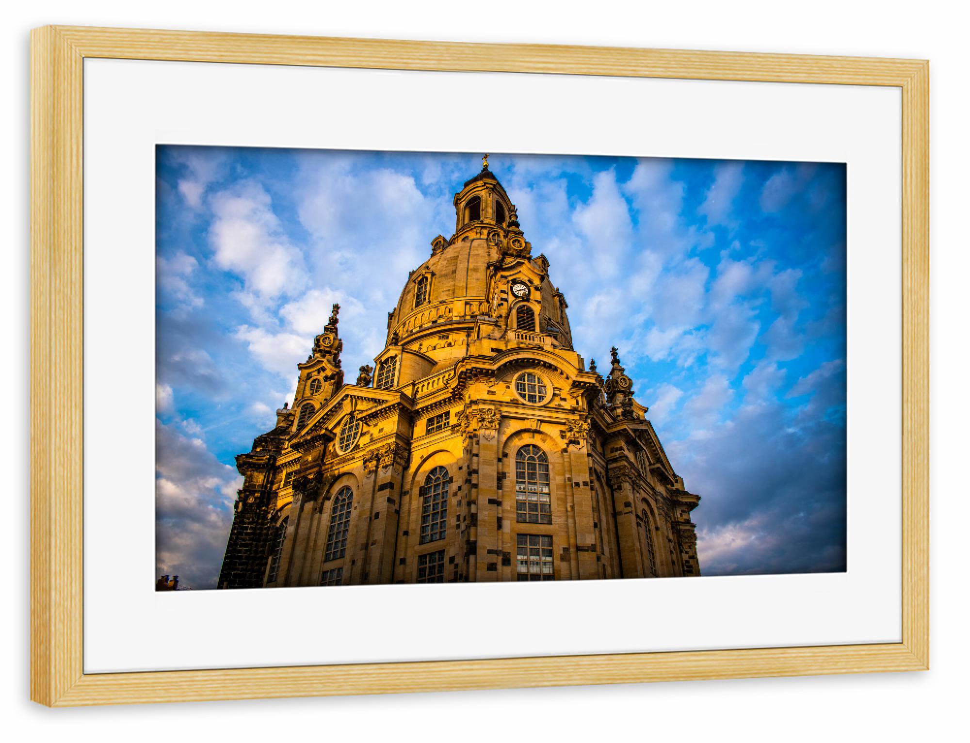Poster mit Rahmen kiefer "Frauenkirche" artboxONE - Städte,Architektur,Arcadia,Städte / Dresden
