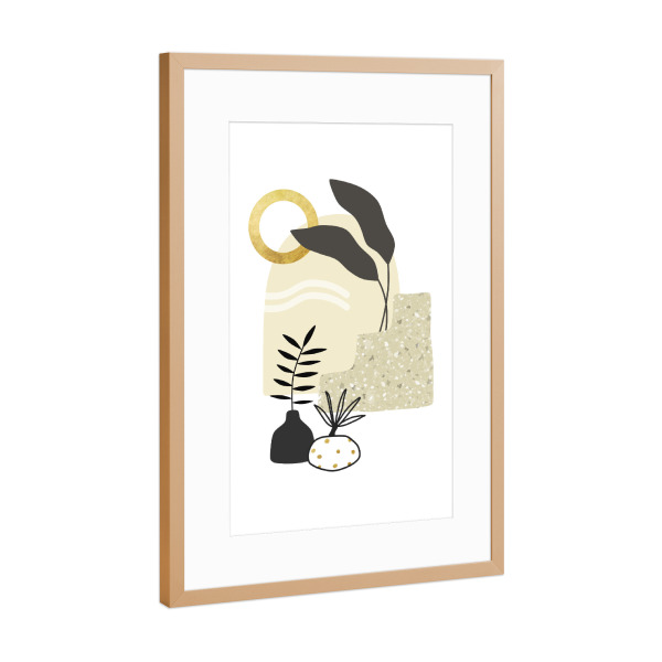Poster mit Rahmen Kupfer "Terrazzo Stairs Still Life" artboxONE - Natur,Floral,Abstrakt