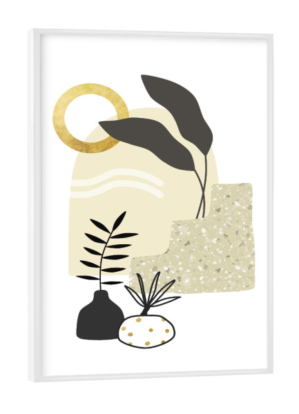 Poster mit weißem Rahmen "Terrazzo Stairs Still Life" artboxONE - Natur,Floral,Abstrakt